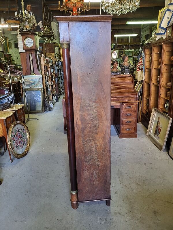 Empire library showcase in mahogany