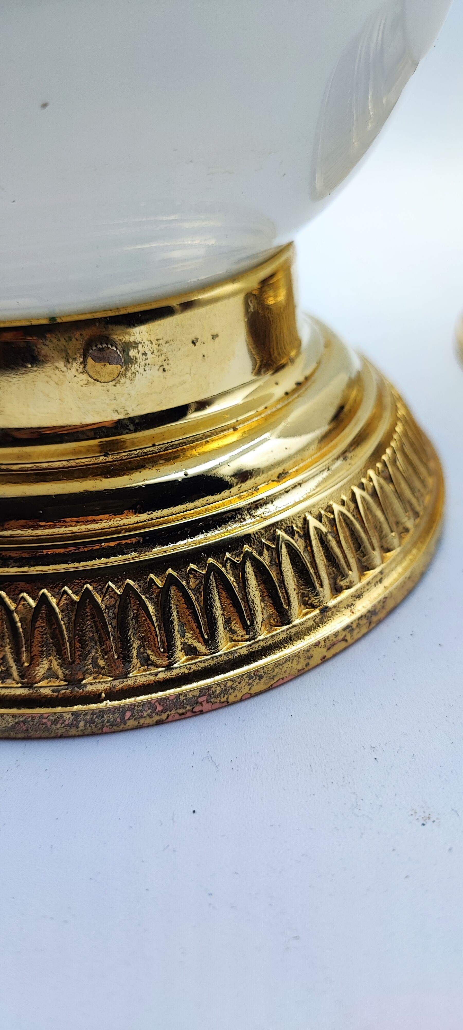 Pair of white opaline sconces