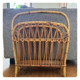 Rattan magazine rack