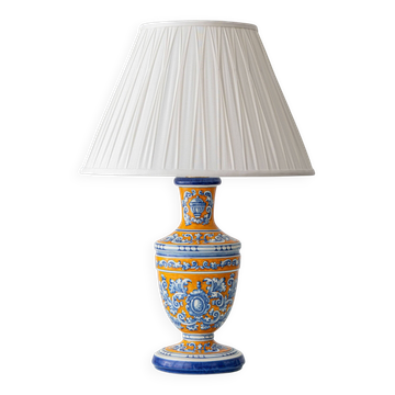 Vintage Talavera Table Lamp, Hand-Painted Ceramic, Spain