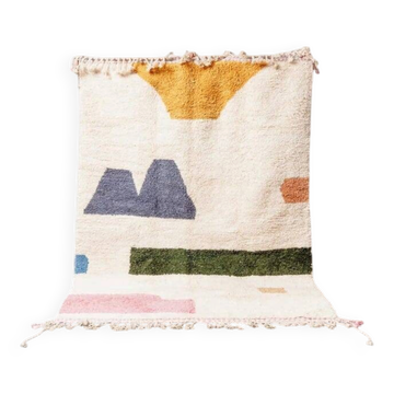 Authentic handmade woven beni ourain rug.