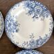 6 assiettes plates en terre de fer Gien "fleur d'automne"