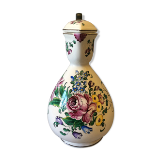 Floral earthenware pitcher by Geo Martel H 23.5cm 20th