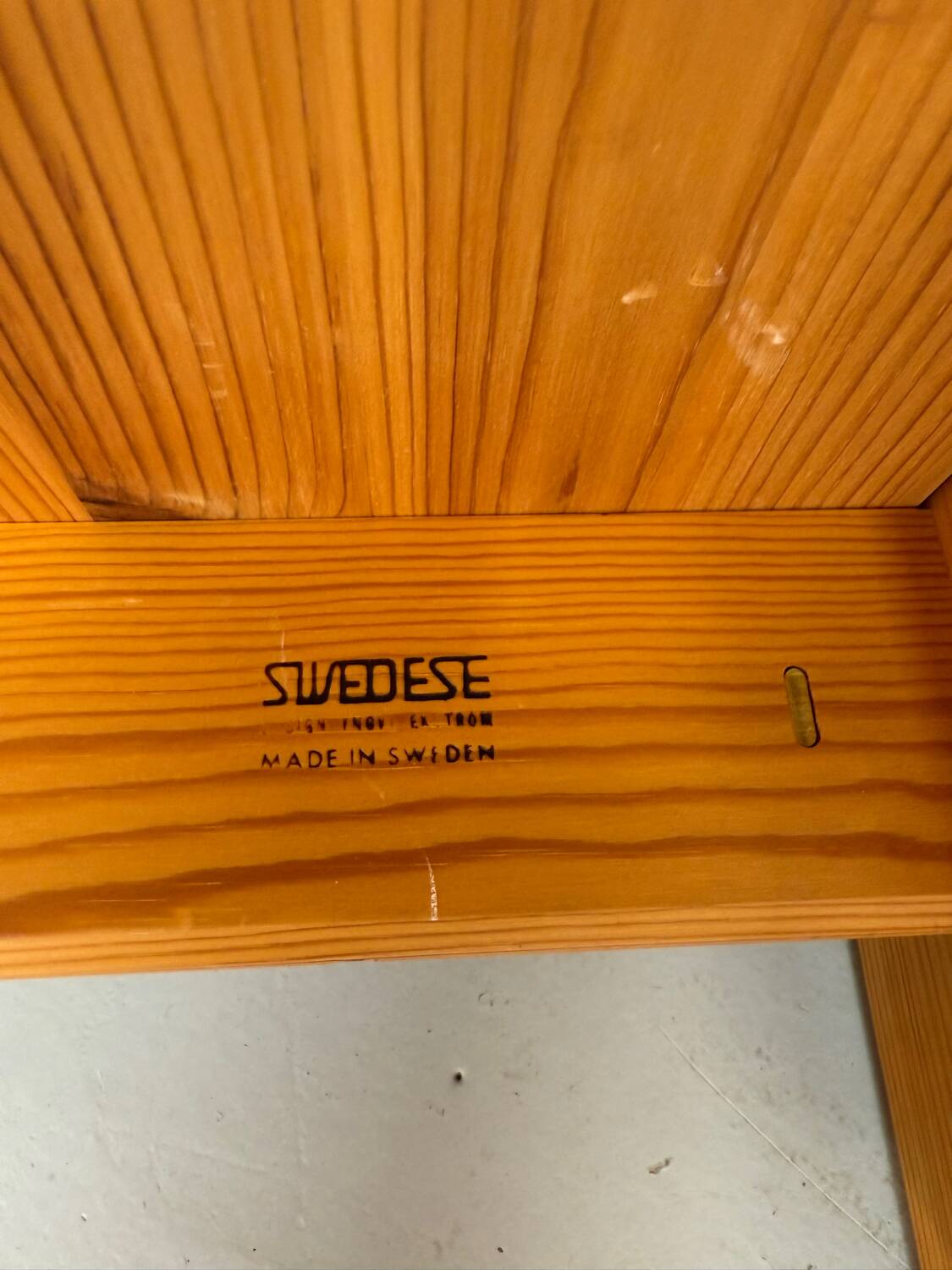 Vintage brutalist coffee table Swedish pine design Yngve Ekström Swedese