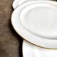 6 A. Vignaud dinner plates in gilded Limoges porcelain - Pavillon Dam
