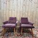 Pair of lounge chairs – 1950s/60s – Karl Laible – Oak and velvet