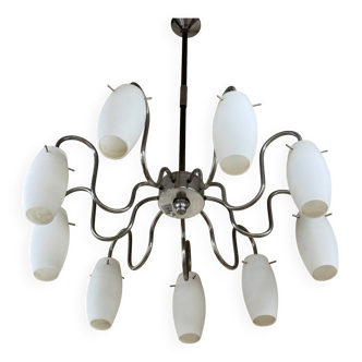 Lampadario Future Design 1970’s Mid-Century Modernariato 9 Luci