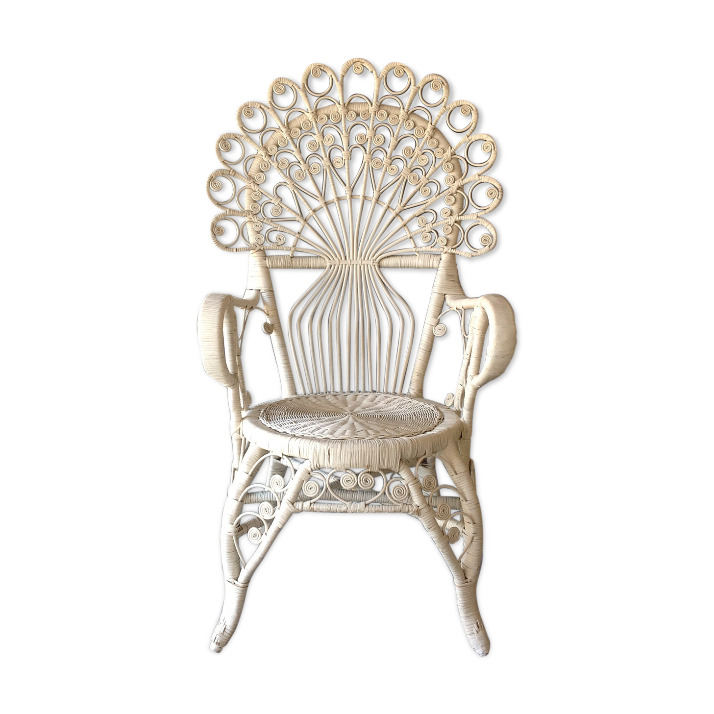 Fauteuil Peacock en rotin