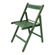 Chaise pliante vintage en bois des années 1970, par Realpina Italie, finition verte