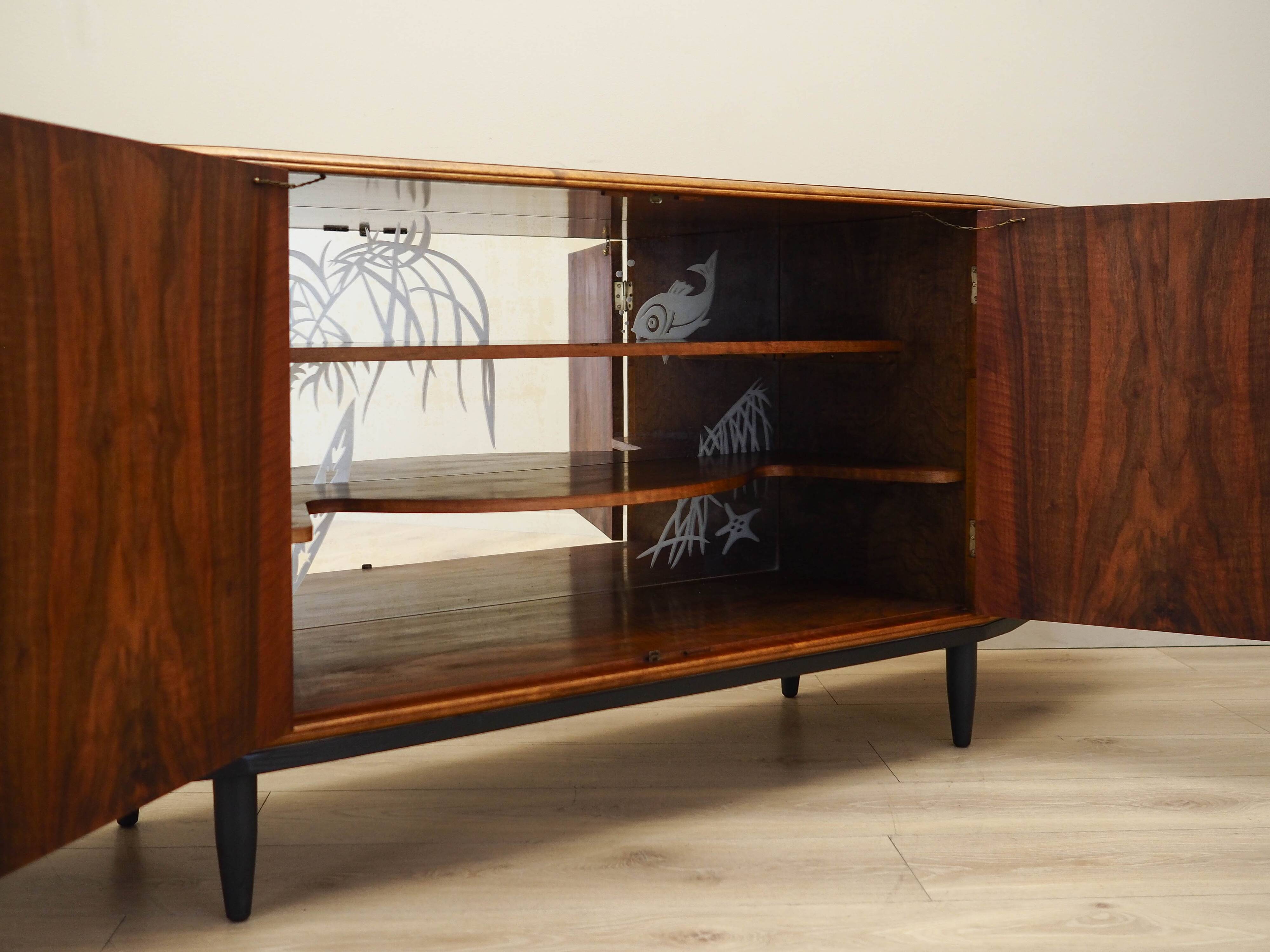 Walnut sideboard, Danish design, 1960s, production: Denmark