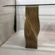 Mehitabel McGuire Twisted Pedestal Bamboo Dining Table MidCentury Boho 1970