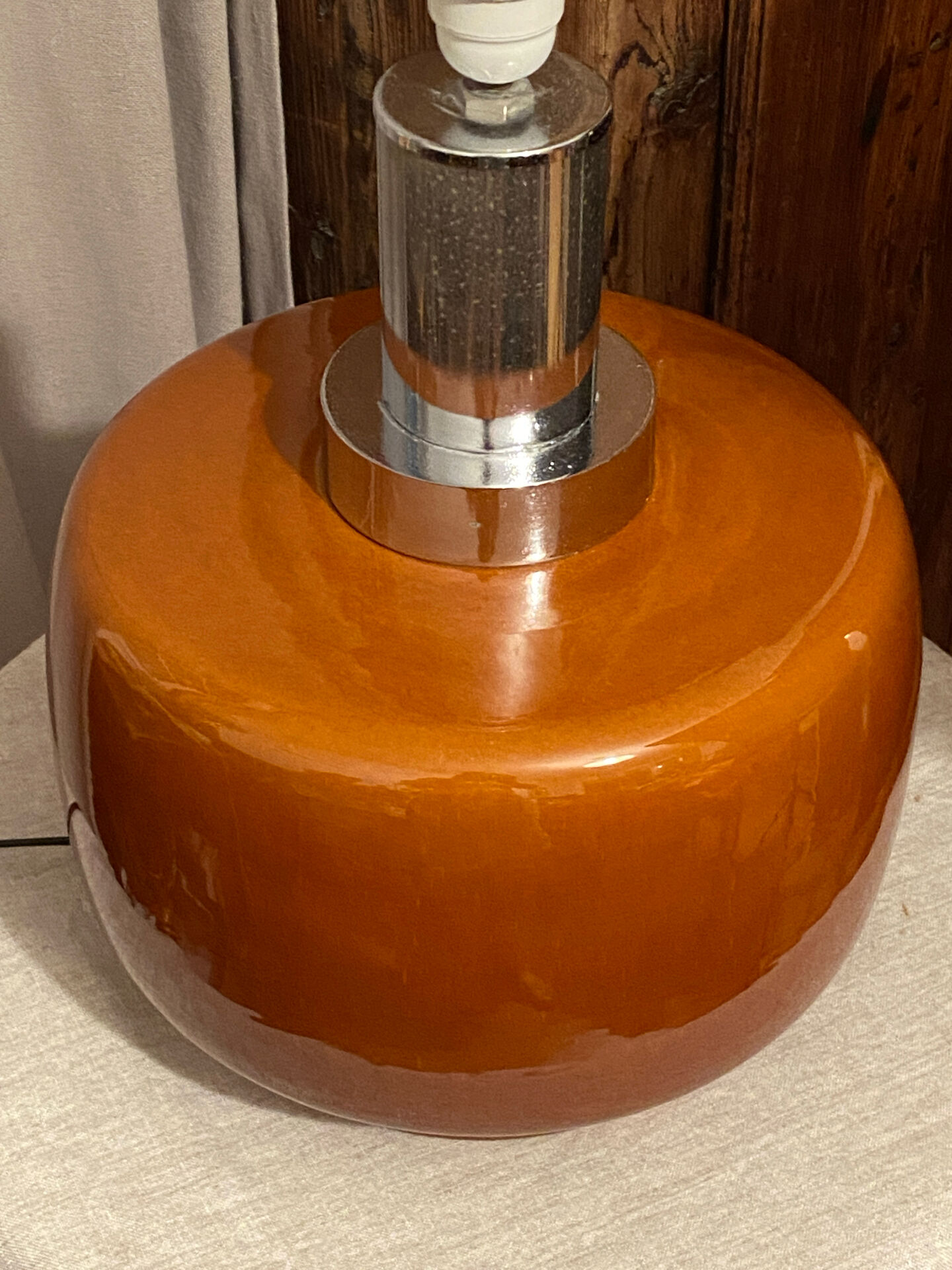 Large glazed ceramic lamp, 1970s