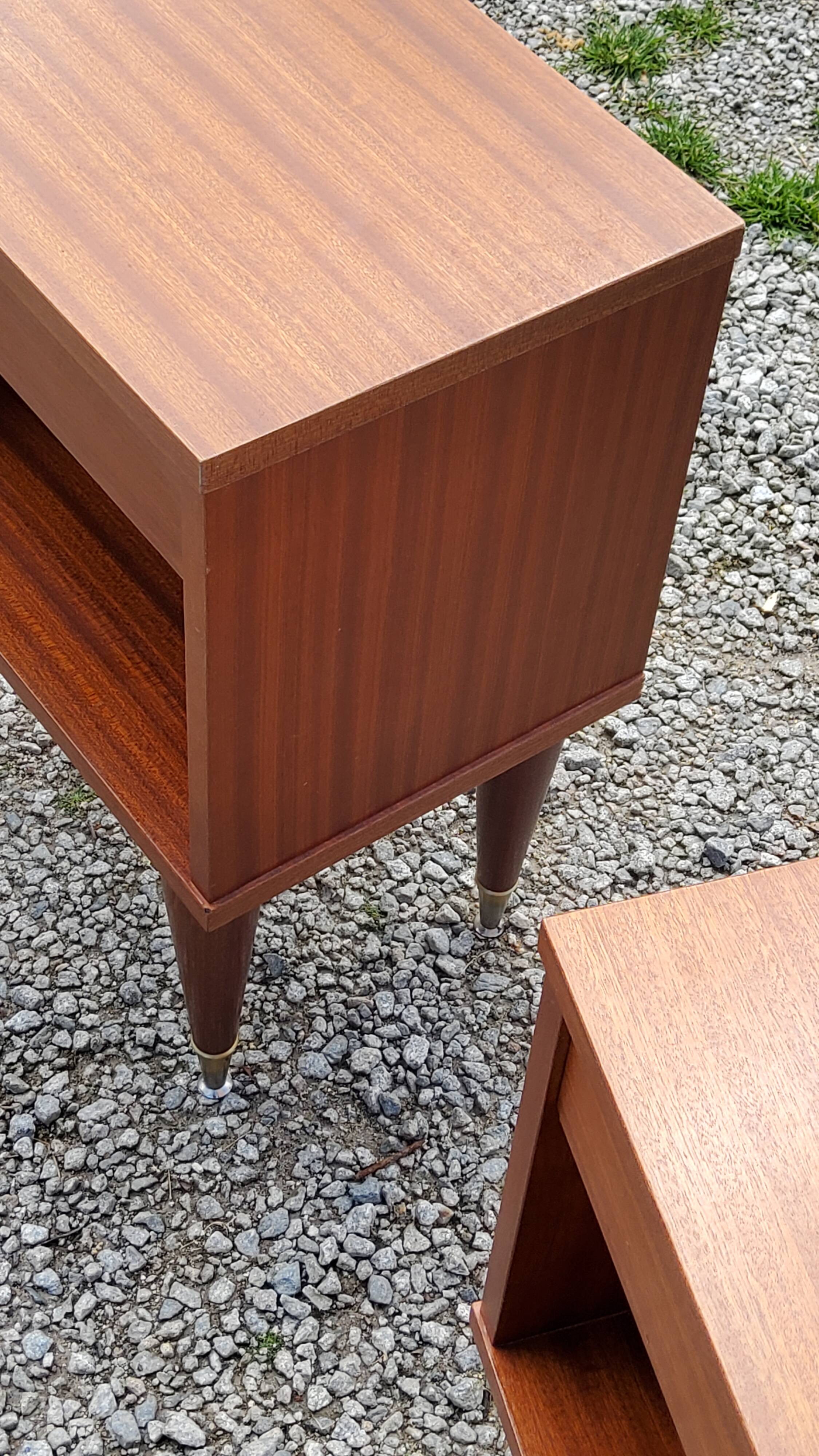 Pair of vintage bedside tables from the 60s in Scandinavian style