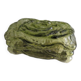 Mid-century brutalist green glass wall lamp by Erco, Germany 1960-1970.Model 54048.