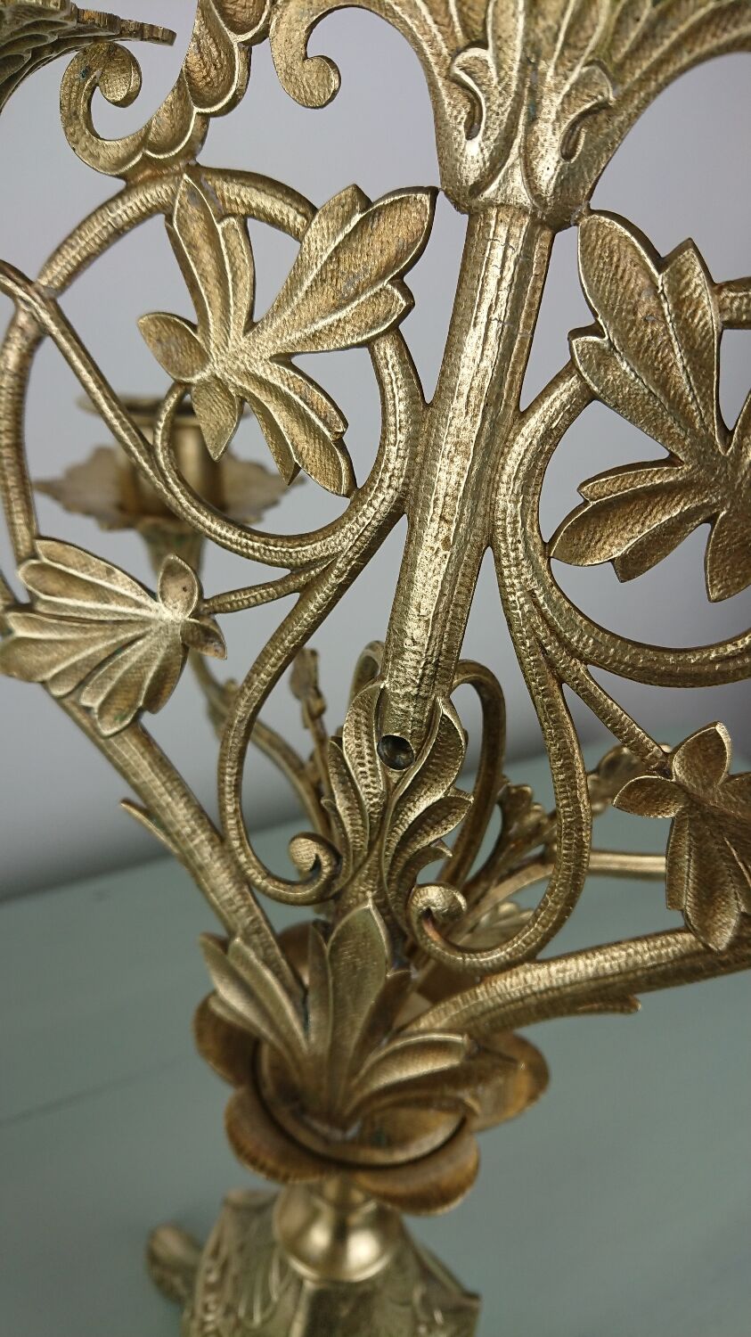 Brass altar candlesticks