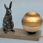 Ancienne  lampe de chevet veilleuse  art déco lapin dlg benjamin rabier
