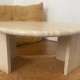 Vintage design travertine stone coffee table drip