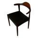 Chaise Jacob Hermann en cuir et palissandre