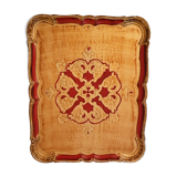 Venetian red and gold plateau