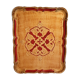 Venetian red and gold plateau