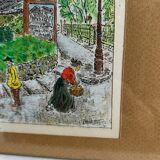 Vintage Montmartre watercolor