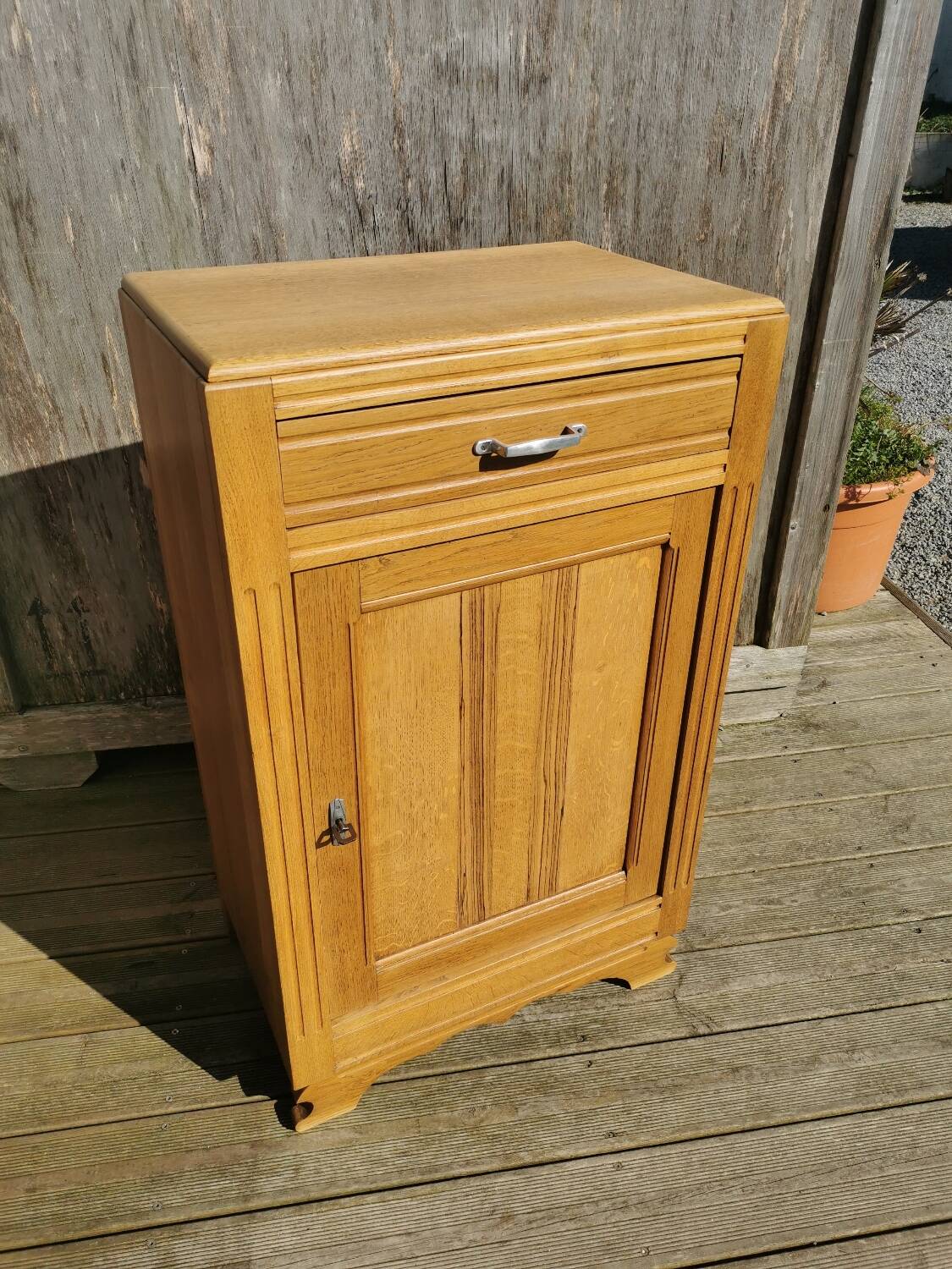 Vintage oak jam cabinet