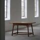 Modern French rectangular dining table in solid pine, handmade, 1900s.