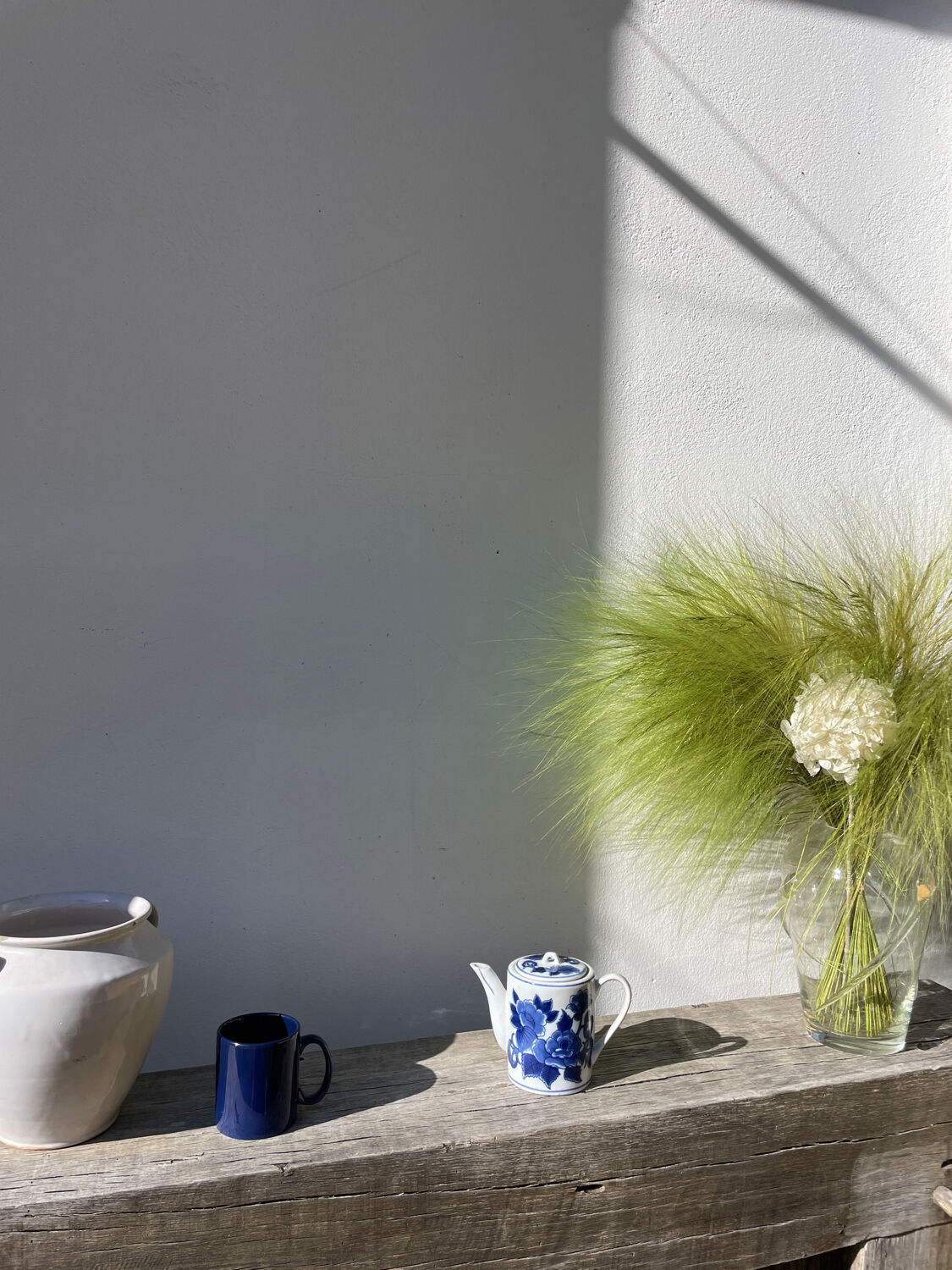 Asian blue and white ceramic teapot