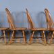 4 Chaises Windsor en hêtre, Angleterre début XXe
