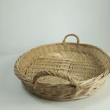 Wicker tray with handles
