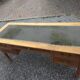 Solid cherry wood desk with leather top