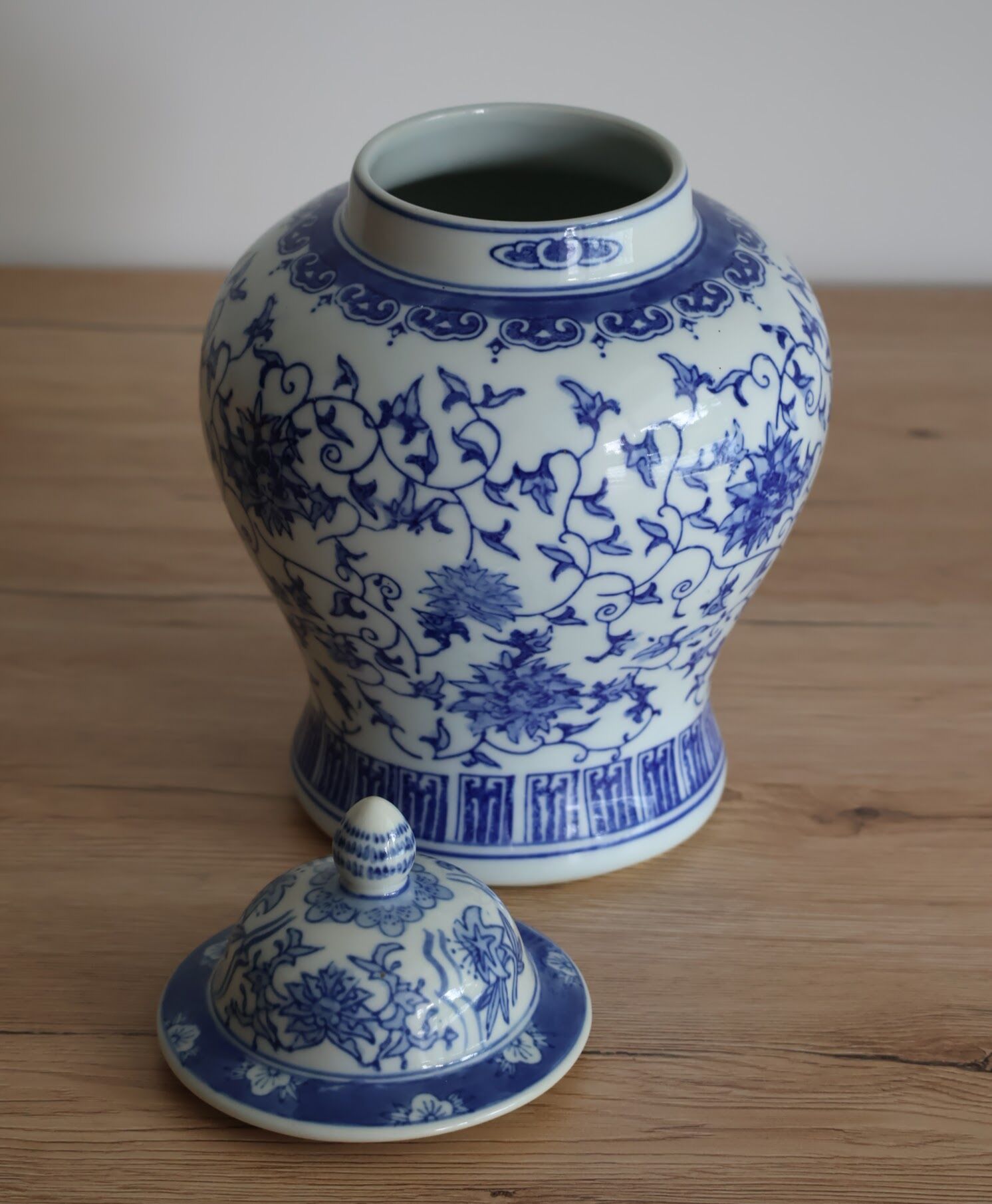 Grand pot à gingembre en porcelaine chinoise