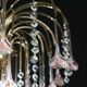Set of 2 Meryl Streep, Pink Murano Flowers and Crystal Drops Chandelier, 19