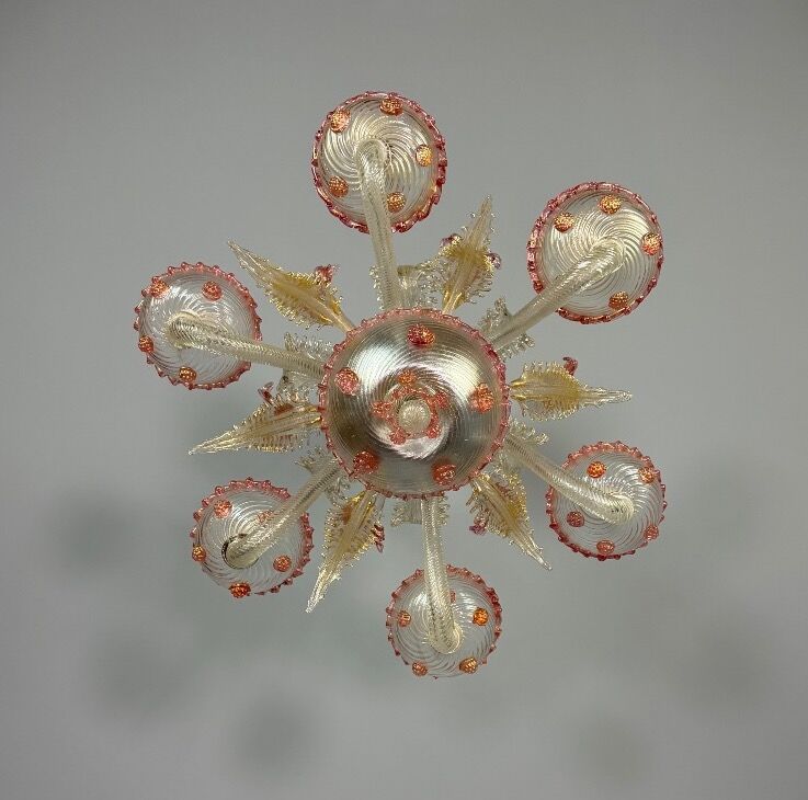 Lustre vénitien en verre de Murano, vers 1940
