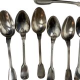 Important lot of 118 pieces of silver-plated metal cutlery by Ercuis, Christofle 20th century.