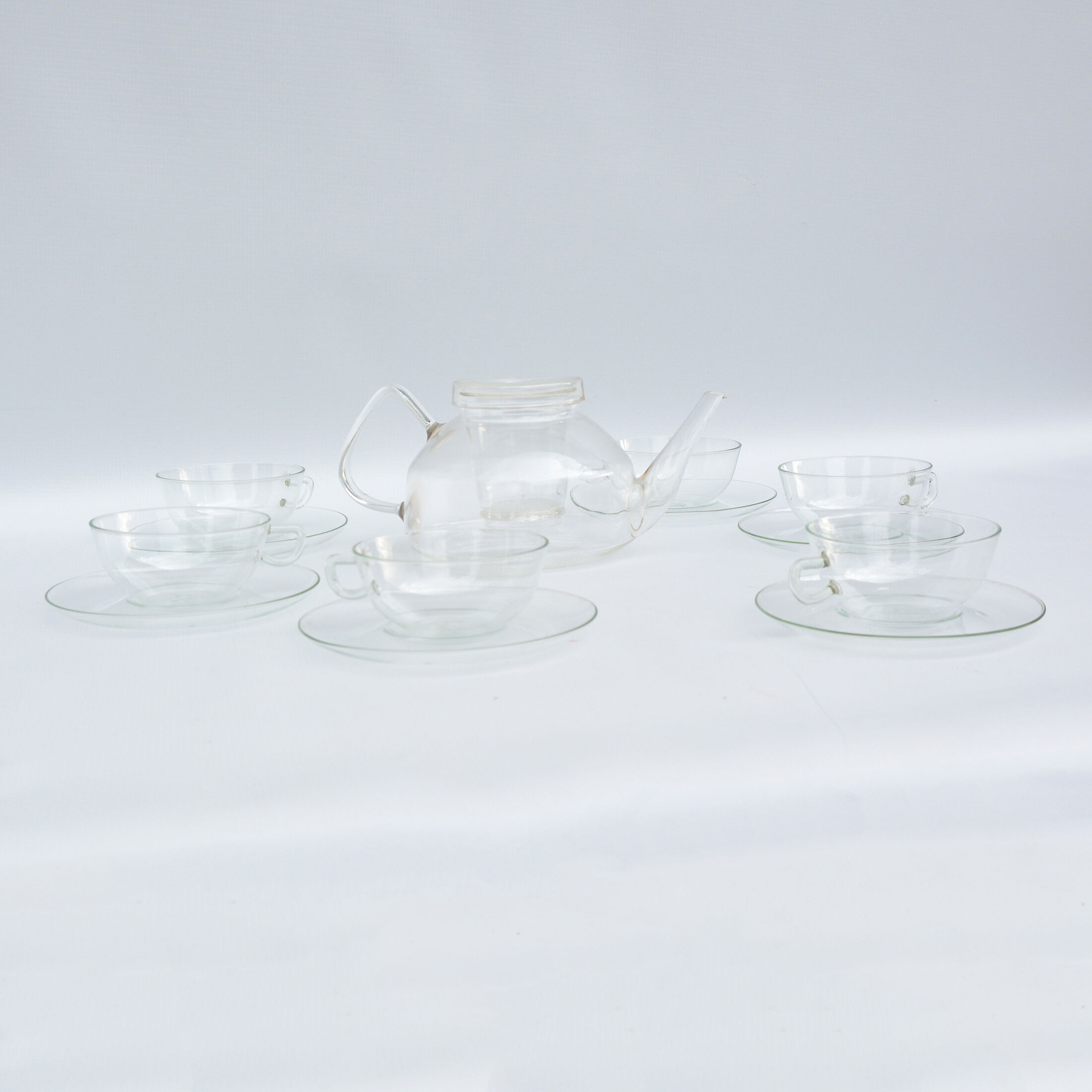 Coffee service by w. wagenfeld, jena glas, germany, 1970s