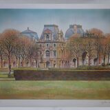 Rolf rafflewski: the louvre museum, original signed lithograph