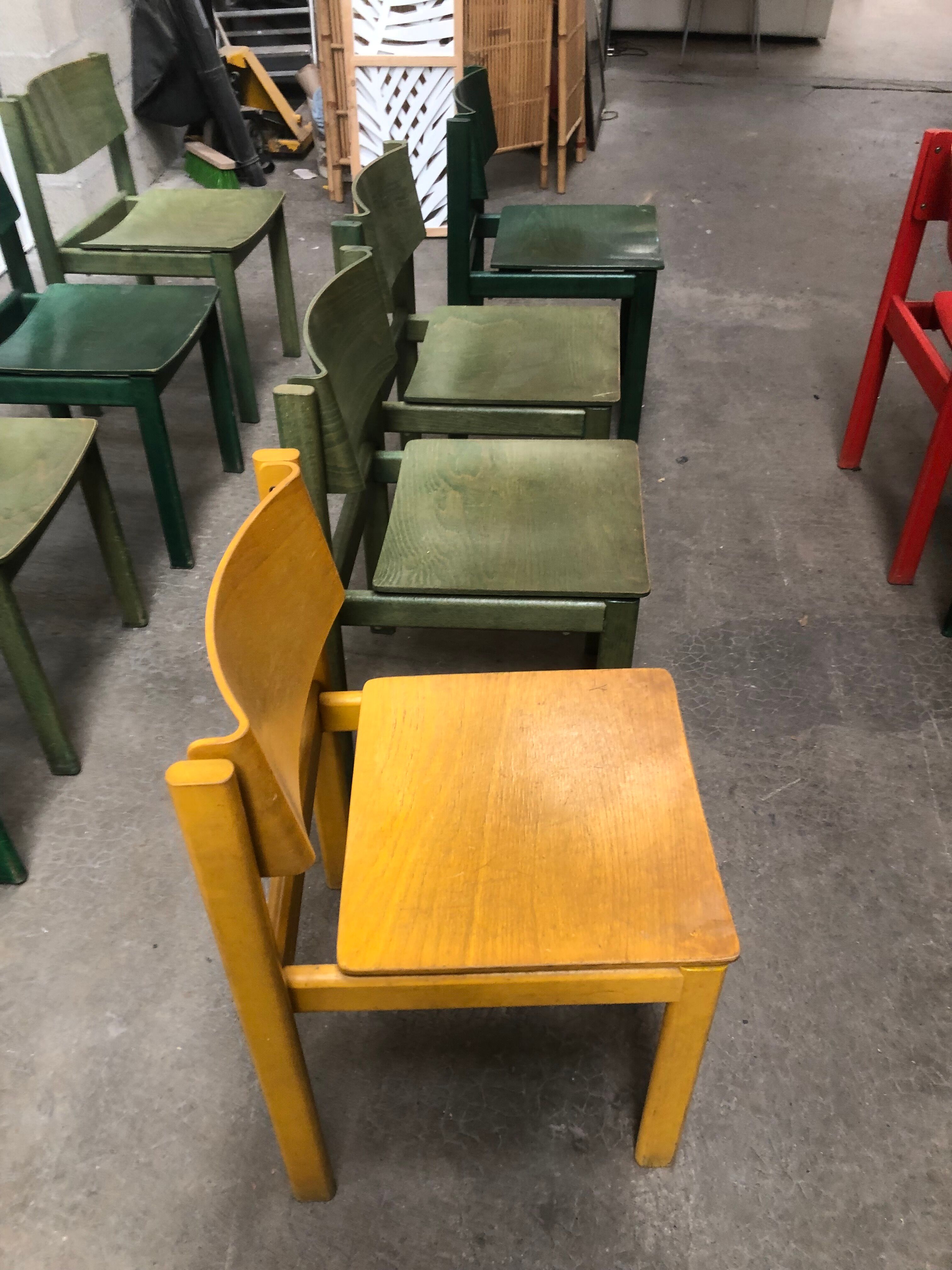 Series 10 colorful chairs design of the 80s