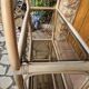 Vintage rattan shelf height
