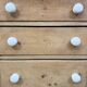 Antique English two-body buffet in solid pine (renovated)