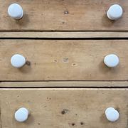 Antique English two-body buffet in solid pine (renovated)
