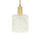 Mid-Century Scandinavian Crystal Glass & Brass Ceiling Light by Fagerlund
