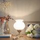 white opaline ambient lamp retro chic art deco style