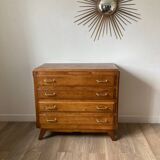 Vintage chest of drawers with compass feet