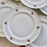 6 vintage porcelain dessert plates – Tables & Couleurs Cherry model