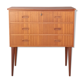 Norwegian Commodity 3 drawers in Teck, Vintage Scandinavian 1960s