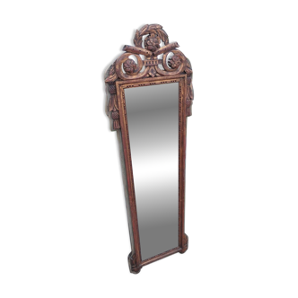 Miroir ancien en bois doré style louis xvi