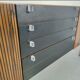 Vintage rosewood sideboard, chrome 1960