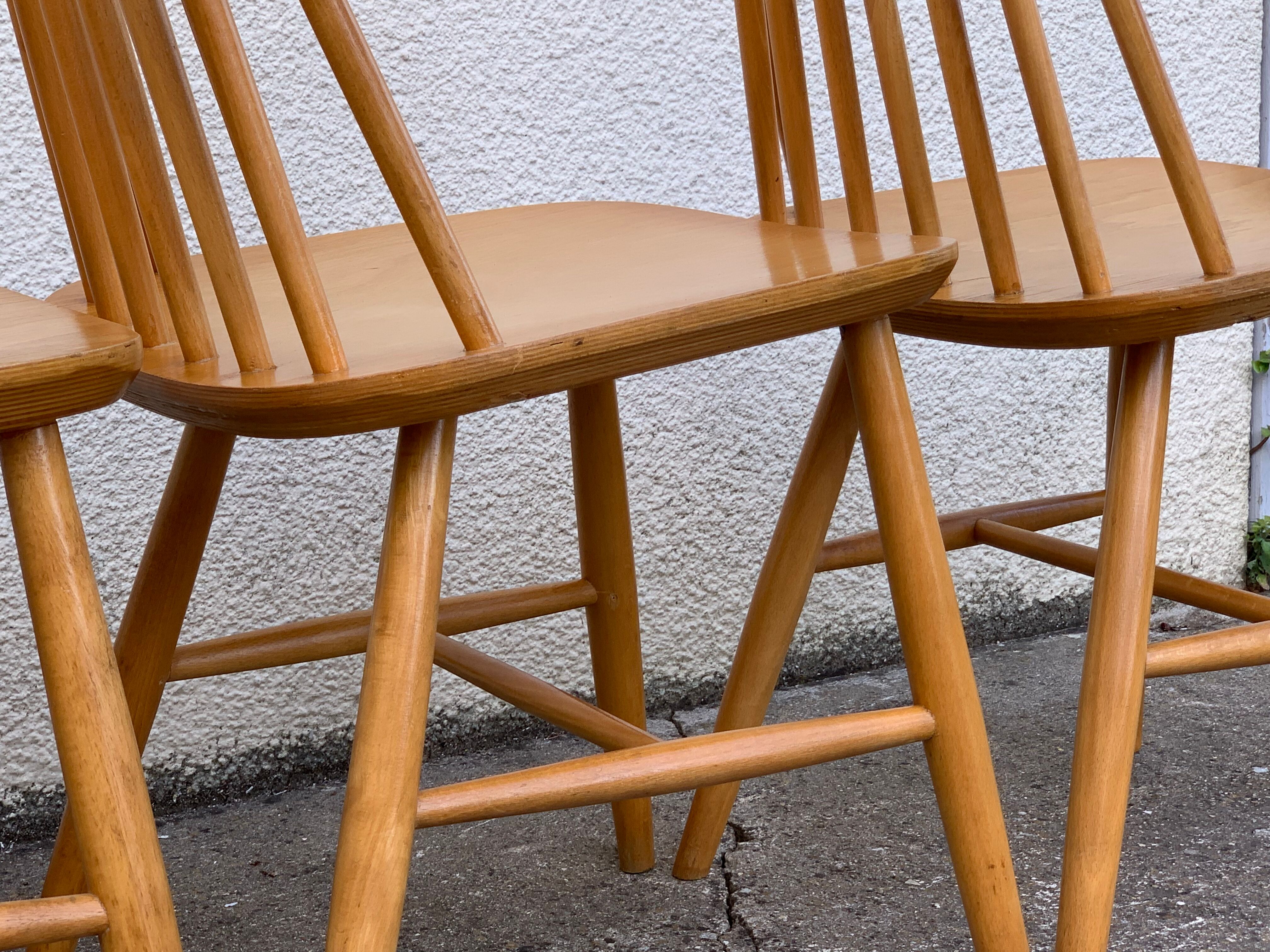 Chaises scandinaves Pinnstol ZPM Radomsko 1950