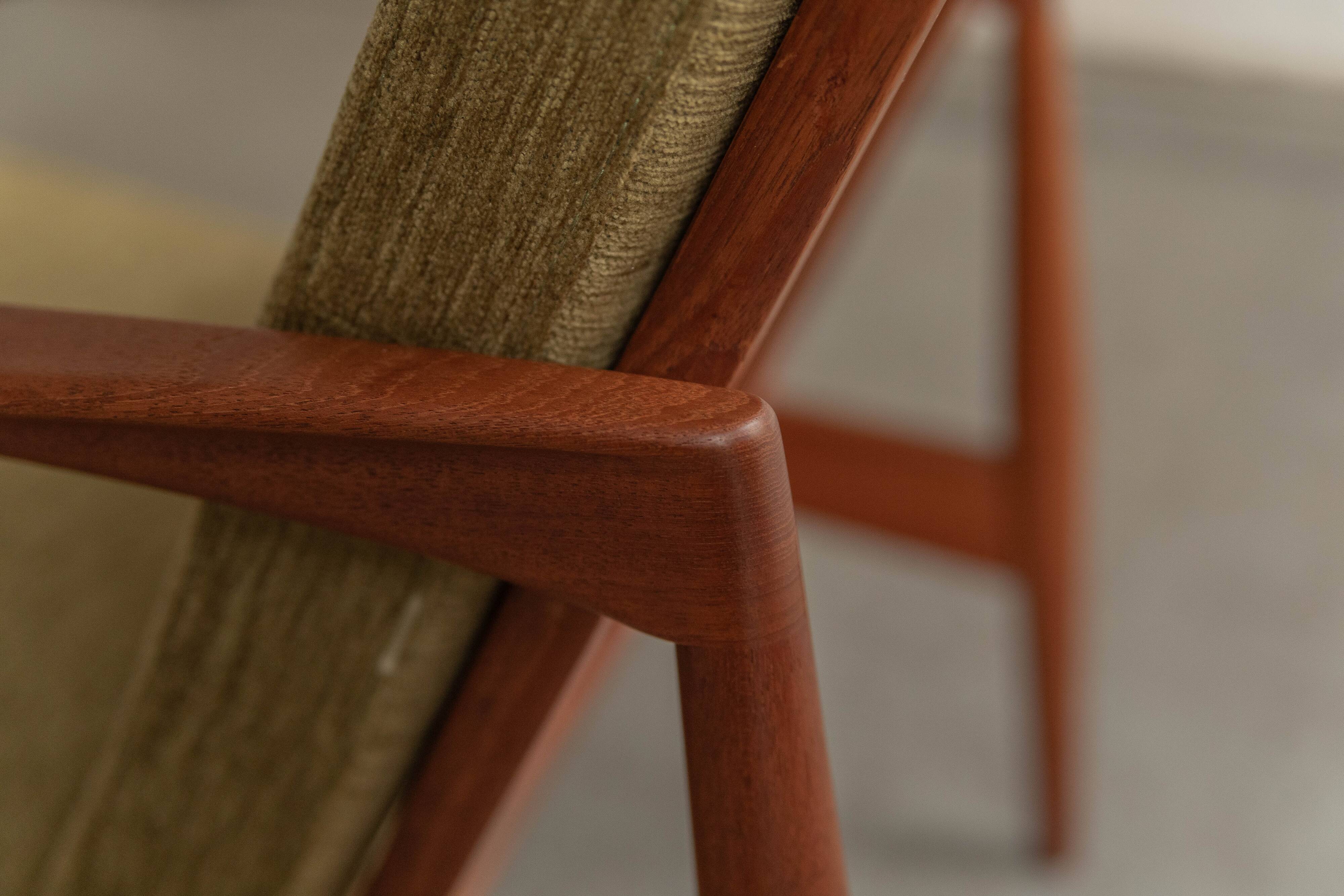 Set of 2 paperknife easy chairs by Kai Kristiansen, Denmark, 1960's